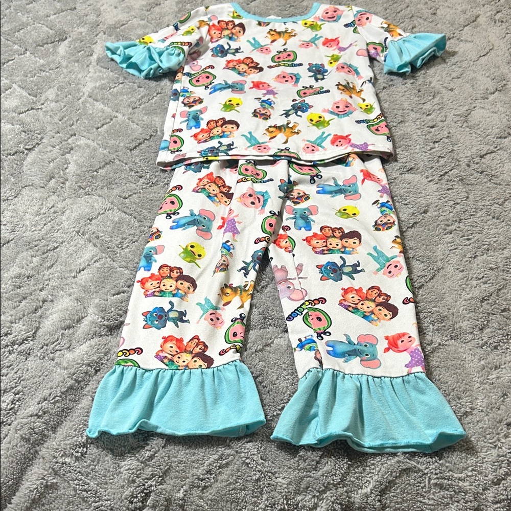 Colorful CoComelon Girls Pajamas Set
